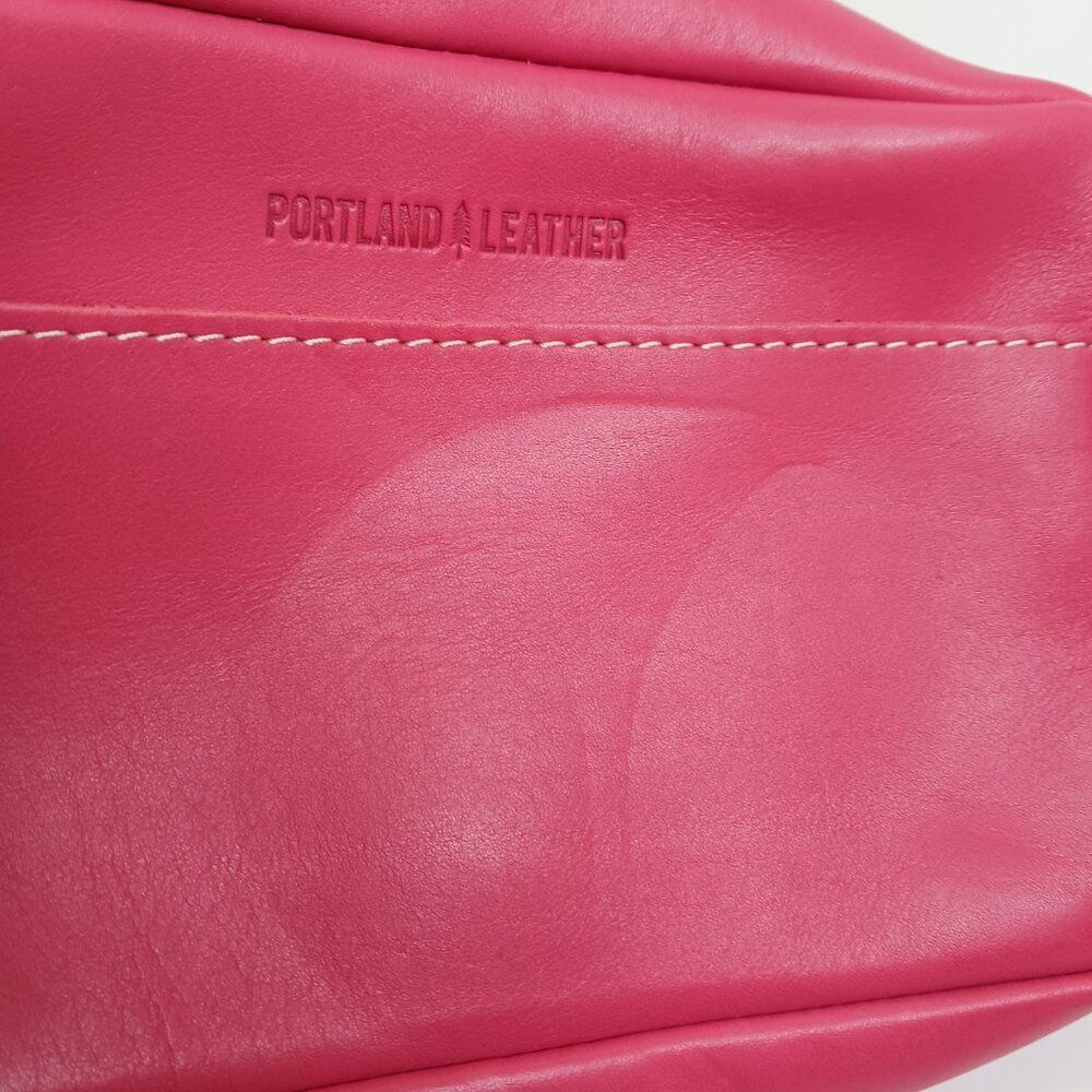 Portland Leather Women's Versatile Pink Leather Crossbody Bag - Picture 3 of 12